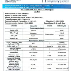 عسل متعدد الأزهار 266<br>منطقة الجني:   <br>
